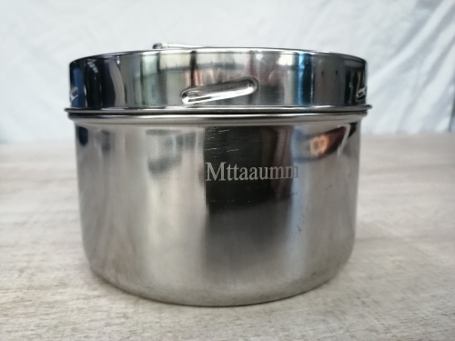 Mttaaumm thickened stainless steel round Lunch boxes made of metal