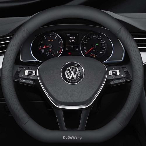 DuDuWang Four seasons breathable non-slip wear-resistant leather steering wheel cover