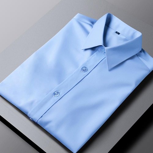 SIDEDARK Men's summer long-sleeved business suit ice silk shirt