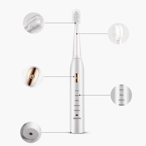 GIALAYL soft hair super automatic sonic adult rechargeable electric toothbrush