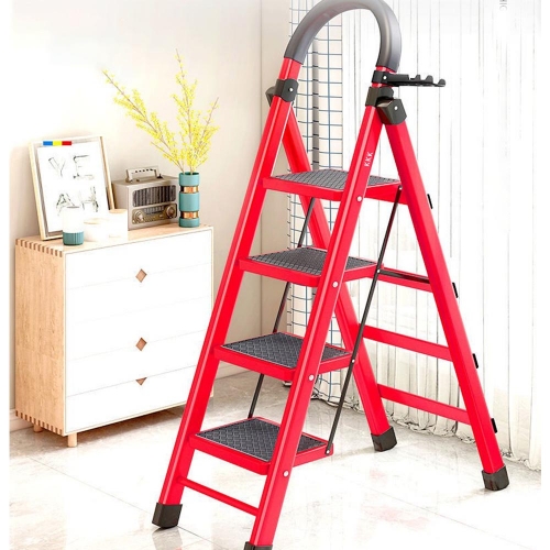 KKK Folding telescopic lifting double-sided aluminum alloy thickened Metal ladder