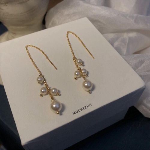 MUCHEZHU simple and gentle Jewelry pearl earrings