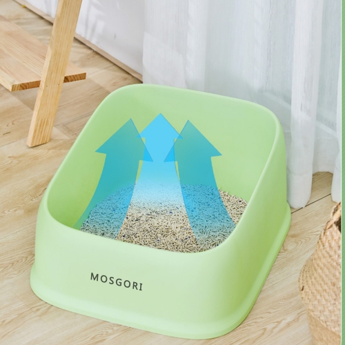 MOSGORI semi-enclosed splash-proof Litter box for cats