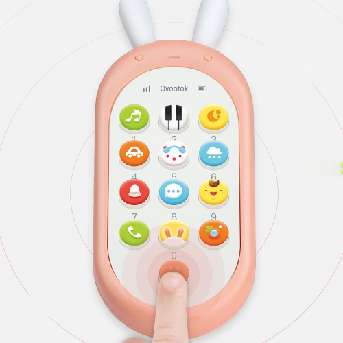 Ovootok puzzle early education music can bite simulation phone Baby toys