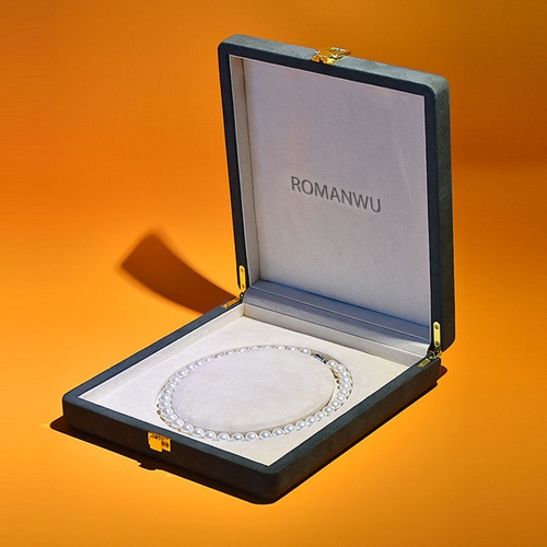 ROMANWU pearl necklace storage box Presentation boxes for jewellery