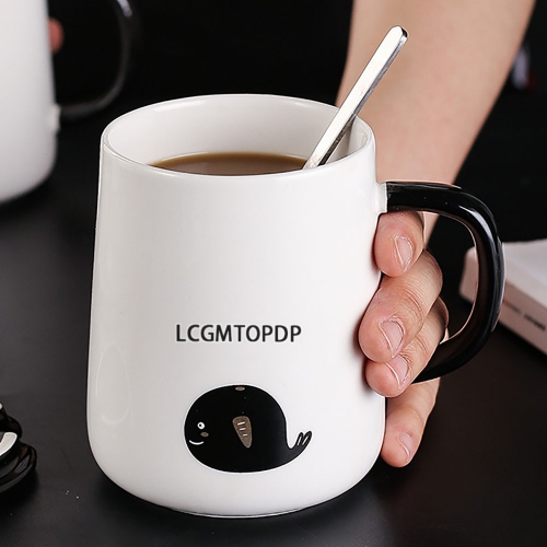LCGMTOPDP cute ceramic coffee drinking cups with lid spoon