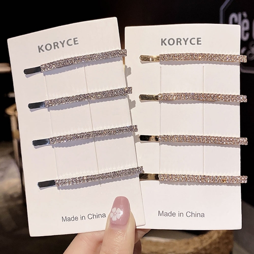 KORYCE one word clip girl Korean style headdress with rhinestones Hairpin ( 5 pcs)