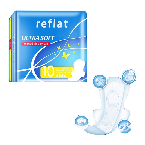 reflat women's ultra soft daily use  Sanitary napkins 240mm （2 bag）