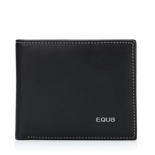 EQU8 Men's business casual short horizontal soft leather wallets