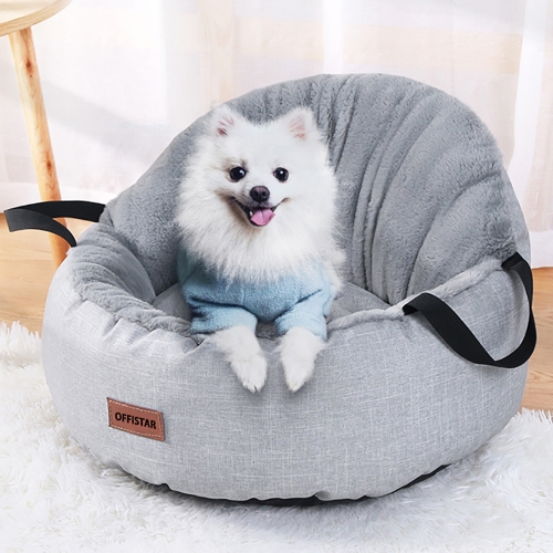 OFFISTAR Pet furniture warm winter backrest plus velvet padded pet sofa