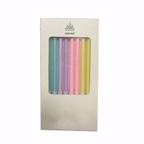 Abrief Rainbow color birthday party smokeless candles 8 sticks (100 boxes)