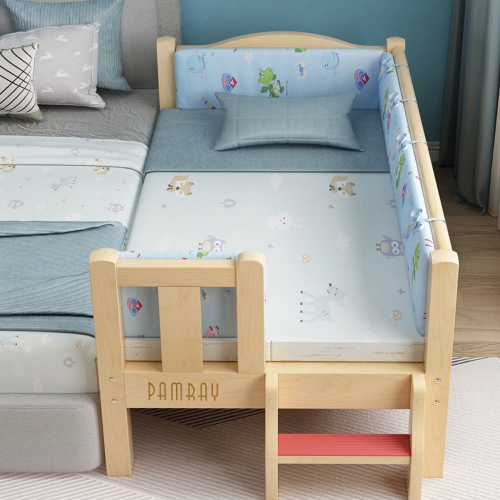 PAMRAY Children's crib solid wood splicing and widening furniture for children