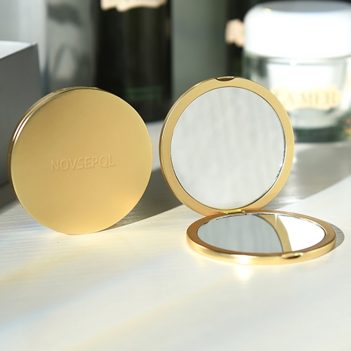 NOVSEPQL Portable folding and portable makeup bronze mirrors