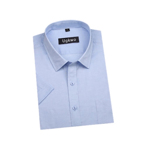 Ugkwo casual middle-aged short-sleeved cotton and linen shirts