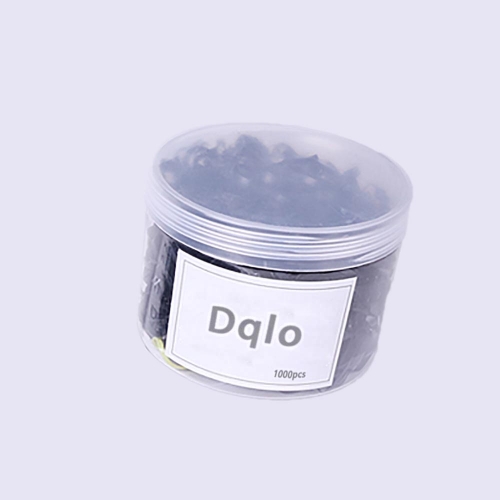 Dqlo tie hair disposable black Rubber bands for hair (10 cans)