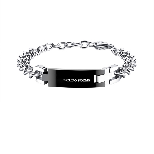 PSEUDO POEMS Simple Personality Couple Titanium Steel Bracelet Jewelry