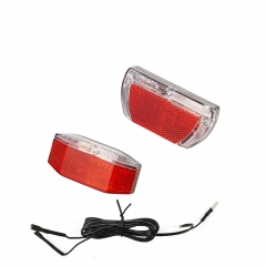 6V LED electric bike rear tail light for bafang tsdz2 TSDZ2B BBS01B BBS02B BBSHD BBS motor Kit ebike rear rack brake lamp STARUNION WUXING