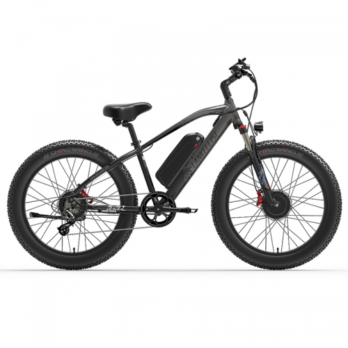 2000W Double Motor Electric Bicycle LANKELEISI MG740PLUS 48V20Ah Samsung Battery 26 Inch Fat Tire Bike Mountain Ebike