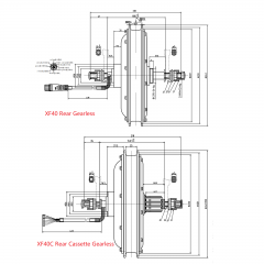 XF40C Rear Cassette Gearless 48V 1000W