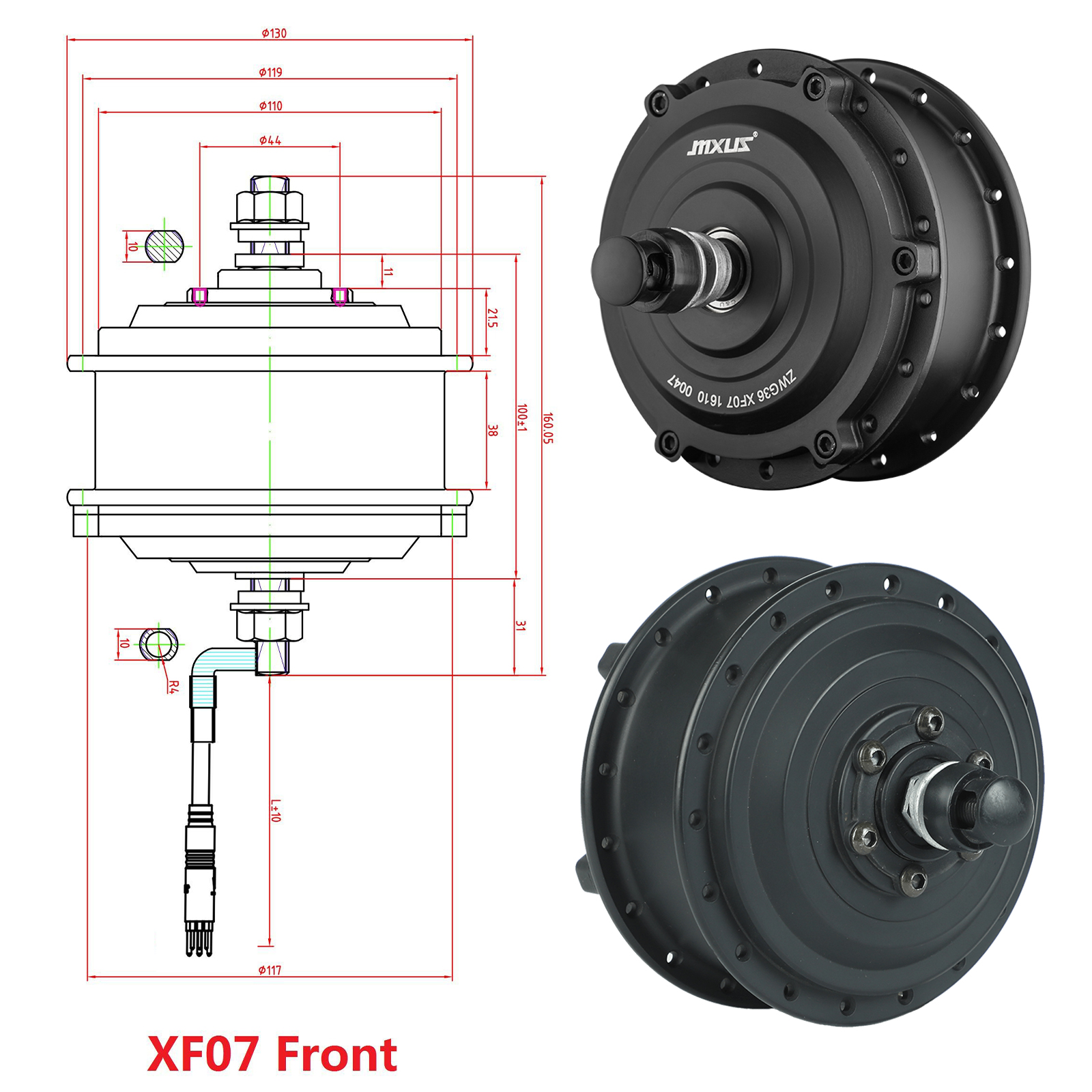 MXUS 36V 250W 350W 48V 500W High Speed Brushless Gear Hub Motor E bike Motor Front Rear cassette Wheel Drive XF07 XF15F XF08 XF15R Rear XF08C XF15C