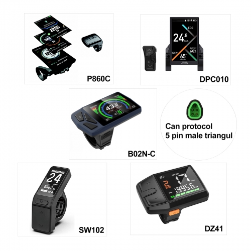 Kit E-bike Movimento 68-73mm BAFANG Motore Centrale 36V 350W – Kit Motore Centrale BBS01B Con Batteria ( Opzionale) E Display LCD Per Movimento Centrale 68-73 Mm, Kit Conversione Bici Elettrica 8fun BBS01