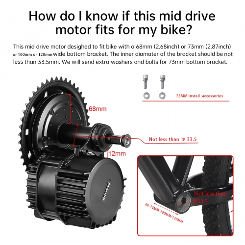 EU NO TAX Bafang 48V 52V 1000W BBS03 BBSHD Mid Drive Motor