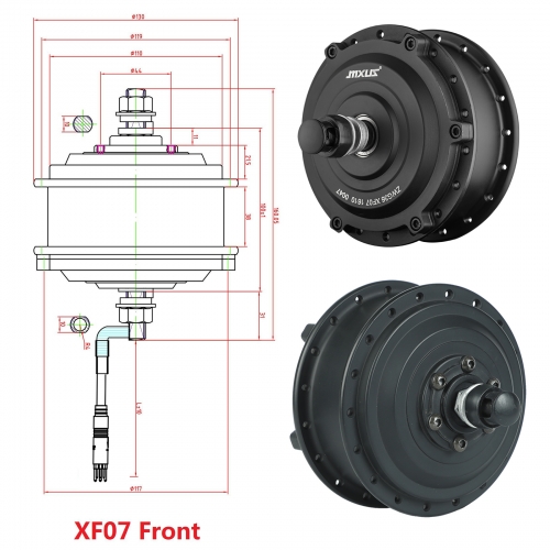 MXUS 36V 250W 350W 48V 500W High Speed Brushless Gear Hub