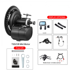 Tongsheng TSDZ2B Mid Drive Torque Sensor 36V 250W/48V 500W ebike Motor Electric Bicycle Conversion Kit  throttle e-brake vlcd5