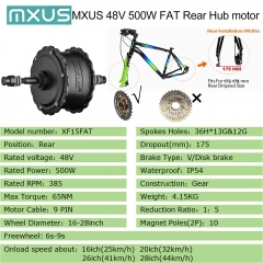 XF15FAT Rear Freewheel 48V 500W