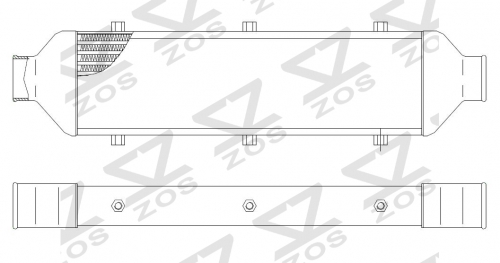 Intercooler Core Size:152*521*52mm Inlet/Outlet: φ67/φ67mm