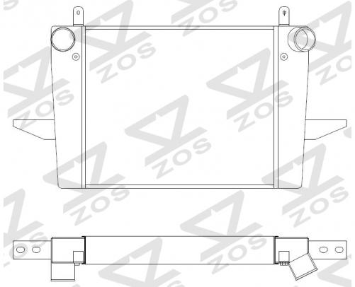 Intercooler Core Size:410*480*65mm Inlet/Outlet: φ60/φ60mm