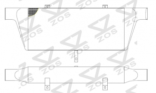 Intercooler Core Size:262*600*102mm Inlet/Outlet: φ69/φ69mm