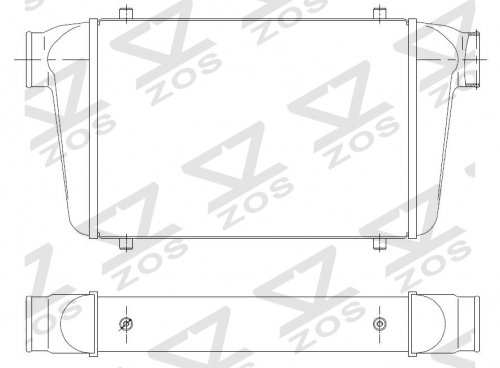 Intercooler Core Size:296.3*597*75mm Inlet/Outlet: φ75/φ75mm