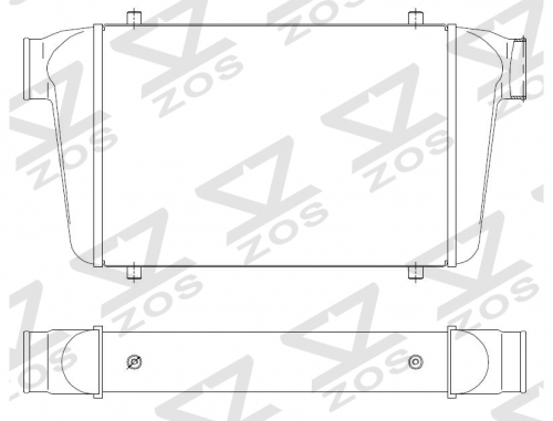 Intercooler Core Size:294.1*450*70mm Inlet/Outlet: φ63.5/φ63.5mm