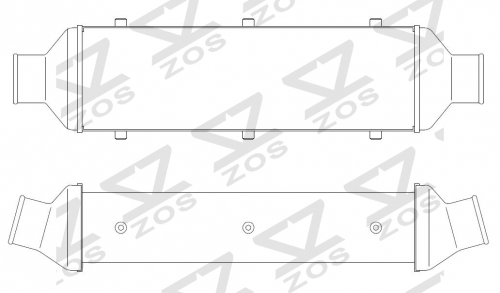 Intercooler Core Size:159.6*521*110mm Inlet/Outlet: φ75/φ75mm