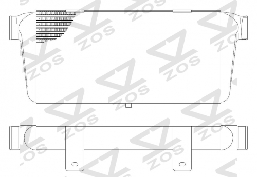 Intercooler Core Size:298*660*76mm Inlet/Outlet: φ76/φ76mm