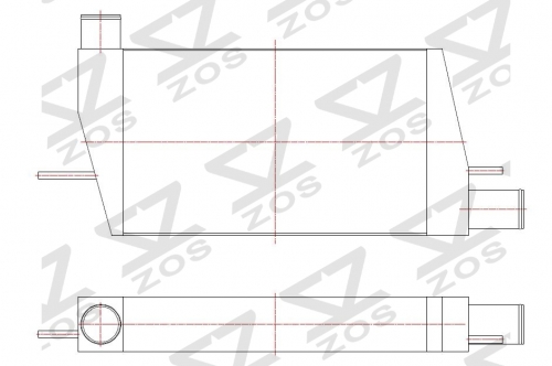 Intercooler Core Size:299*494*88mm Inlet/Outlet: φ63.5/φ63.5mm