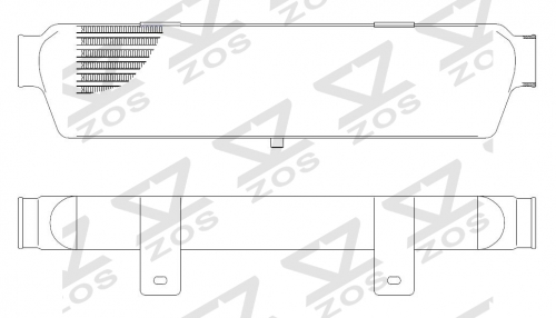 Intercooler Core Size:136*450*65mm Inlet/Outlet: φ63/φ63mm