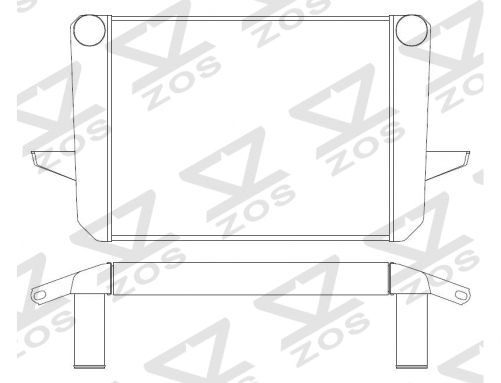 Intercooler Core Size:429.8*538*50mm Inlet/Outlet: φ60/φ60mm