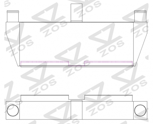 Intercooler Core Size:209*500*80mm Inlet/Outlet: φ50/φ50mm