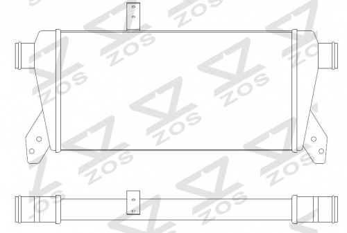 Intercooler Core Size:234*457*44mm Inlet/Outlet: φ51/φ51mm