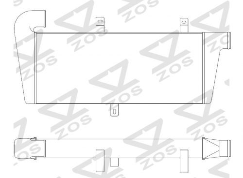 Intercooler Core Size:253.5*600*70mm Inlet/Outlet: φ63/φ63mm