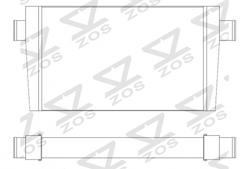 Intercooler Core Size:257.1*400*50mm Inlet/Outlet: φ50/φ50mm