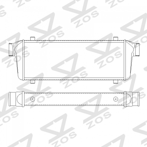 Intercooler Core Size:218*460*52mm Inlet/Outlet: φ56/φ56mm