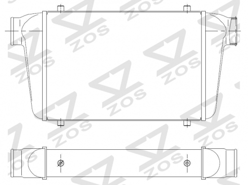 Intercooler Core Size:296.3*597*75mm Inlet/Outlet: φ75/φ75mm