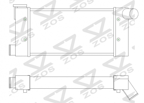 Intercooler Core Size:219*400*50mm Inlet/Outlet: φ50/φ50mm