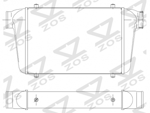 Intercooler Core Size:296.3*450*75mm Inlet/Outlet: φ75/φ75mm