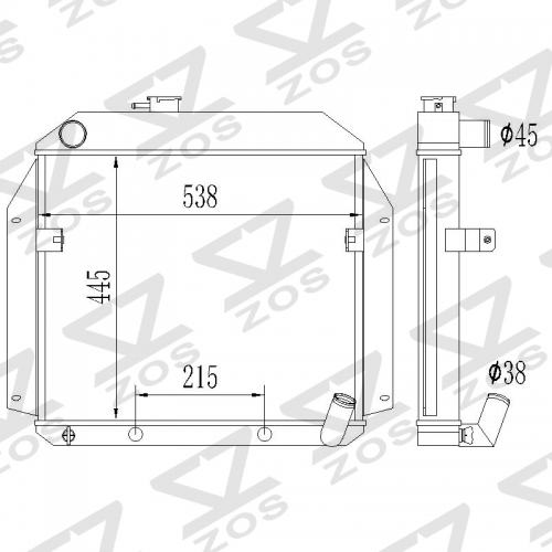 Radiator For Plymouth Sedan 3.8 L6 1955 1956