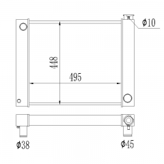 CUSTOM universal radiator 25inch