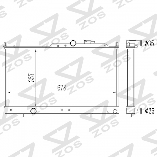 Aluminum radiator for Chrysler Sebring 2.7L V6 2736cc 167ci Coupe 2001-2005 Dodge Stratus Mitsubishi Eclipse